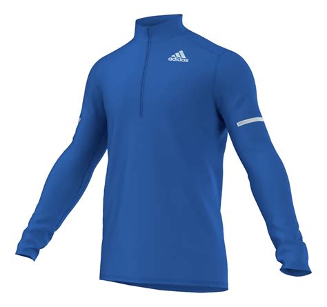 Mens adidas Sequencials CC Long Sleeve Half Zip Technical Tops